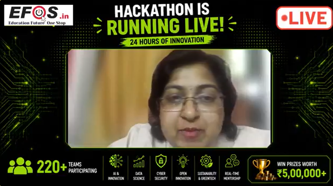 Founder Maam Speech at Hackathon